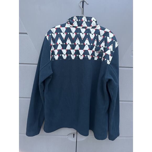 The North Face Men’s Fleece Aztec Full Zip Jacket Blue Sz L Gorpcore Outdoors - Picture 8 of 9